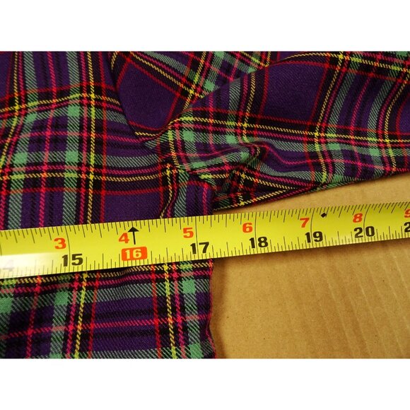 Vintage Lannie Purple Plaid Tartan Blazer and Matching Pleated Skirt Youth Sz 14 - Picture 13 of 14